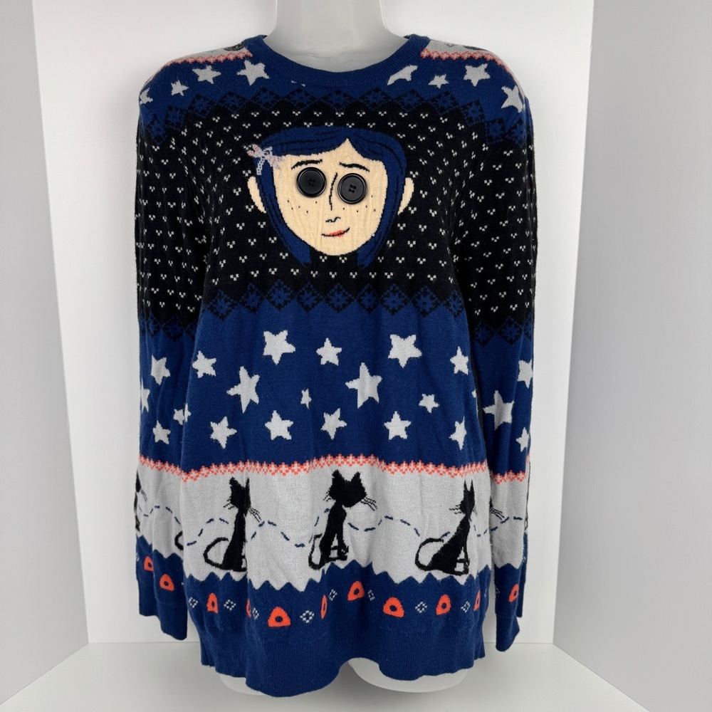 Coraline Laika Long Sleeve Pullover Sweater